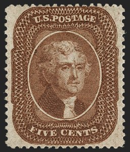 Sale 1217, Lot 772, 5c 1857-60 Issue (Scott 27-30A)