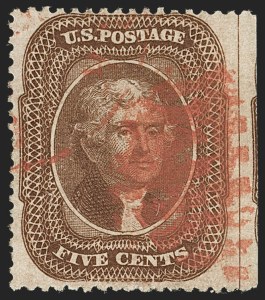 Sale 1217, Lot 777, 5c 1857-60 Issue (Scott 27-30A)