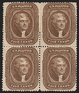 Sale 1217, Lot 782, 5c 1857-60 Issue (Scott 27-30A)