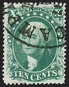 Sale 1217, Lot 787, 10c-90c 1857-60 Issue (Scott 31-39)