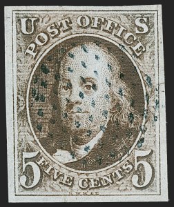 Sale 1219, Lot 15, 5c 1847 Issue (Scott 1)