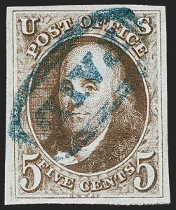 Sale 1219, Lot 17, 5c 1847 Issue (Scott 1)