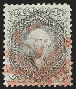 Sale 1219, Lot 255, 1867-68 Grilled Issue (Scott 79-101)
