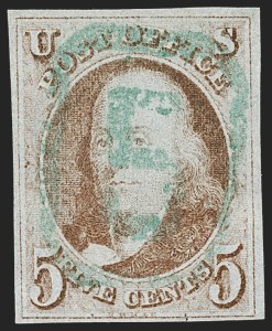 Sale 1219, Lot 29, 5c 1847 Issue (Scott 1)