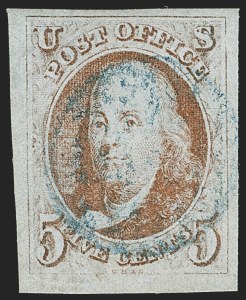 Sale Number 1219, Lot Number 32, 5c 1847 Issue (Scott 1) Sale Number 1219, Lot Number 32, 5c 1847 Issue (Scott 1)