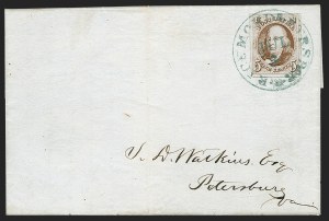 Sale 1219, Lot 43, 10c 1847 Issue and 5c-10c 1847 Covers (Scott 1-2)