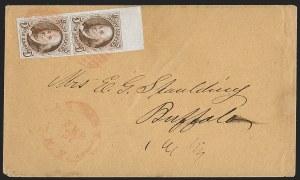 Sale 1219, Lot 44, 10c 1847 Issue and 5c-10c 1847 Covers (Scott 1-2)