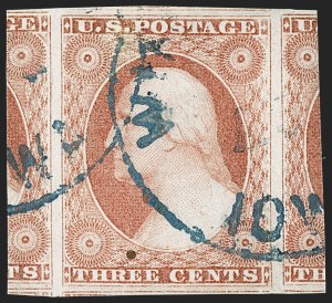 Sale 1219, Lot 65, 3c 1851 Issue (Scott 10-11A)