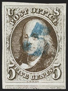 Sale 1219, Lot 7, 5c 1847 Issue (Scott 1)