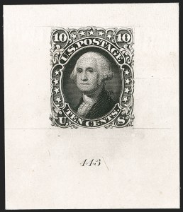 Sale 1221, Lot 1011, Essays and Proofs, 1847 thru 1868 Issues