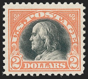 Sale 1221, Lot 1522, 1912-20 Washington-Franklin Issues (Scott 405-544), $2.00 Orange Red & Black (523) Sale 1221, Lot 1522, 1912-20 Washington-Franklin Issues (Scott 405-544)