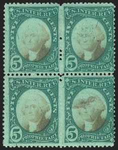 Sale 1221, Lot 1758, Revenues, Second thru Third Issues, Proprietary, Stock Transfer