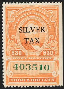 Sale 1221, Lot 1773, Revenues, Silver Tax