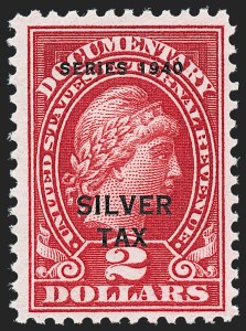 Sale 1221, Lot 1778, Revenues, Silver Tax