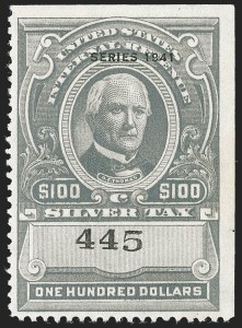 Sale 1221, Lot 1781, Revenues, Silver Tax