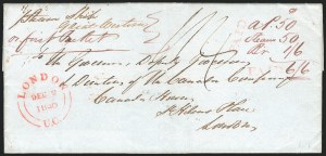 Sale 1223, Lot 8025, Transatlantic Stampless, Ship Mail