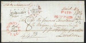 Sale 1223, Lot 8028, Transatlantic Stampless, Ship Mail