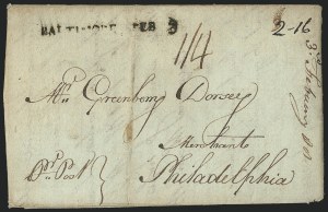 Sale 1223, Lot 8038, Stampless Markings by State