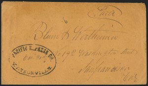 Sale 1223, Lot 8445, California and Western Mails