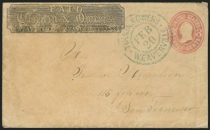 Sale 1223, Lot 8451, California and Western Mails