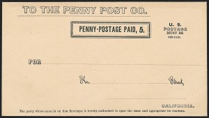 Sale 1223, Lot 8465, California and Western Mails