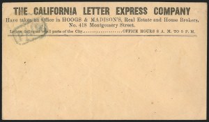 Sale 1223, Lot 8471, California and Western Mails