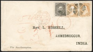 Sale 1224, Lot 104, 1867-68 Grilled Issue