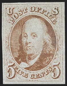 Sale Number 1227, Lot Number 2070, 5c 1847 Issue (Scott 1)