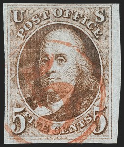 Sale 1227, Lot 2079, 5c 1847 Issue (Scott 1)