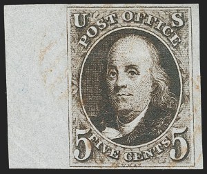 Sale Number 1227, Lot Number 2089, 5c 1847 Issue (Scott 1)