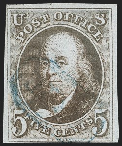 Sale 1227, Lot 2090, 5c 1847 Issue (Scott 1)