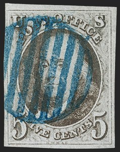 Sale 1227, Lot 2106, 5c 1847 Issue (Scott 1)