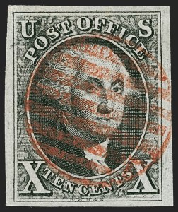 Sale 1227, Lot 2119, 10c 1847 Issue (Scott 2)