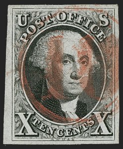 Sale 1227, Lot 2120, 10c 1847 Issue (Scott 2)