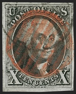 Sale 1227, Lot 2126, 10c 1847 Issue (Scott 2)
