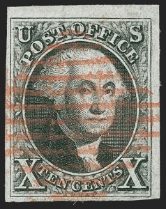 Sale 1227, Lot 2130, 10c 1847 Issue (Scott 2)