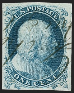 Sale 1227, Lot 2141, 1c 1851-56 Issue (Scott 5A-9)