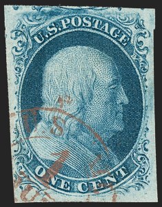 Sale 1227, Lot 2146, 1c 1851-56 Issue (Scott 5A-9)