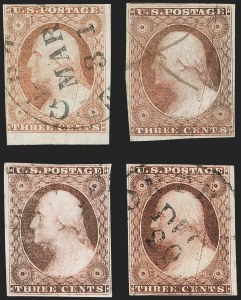 Sale 1227, Lot 2183, 3c-5c 1851-56 Issue (Scott 10-12)