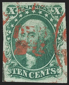 Sale 1227, Lot 2204, 10c-12c 1851-56 Issue (Scott 13-17)