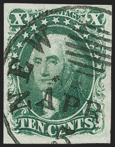 Sale 1227, Lot 2205, 10c-12c 1851-56 Issue (Scott 13-17)