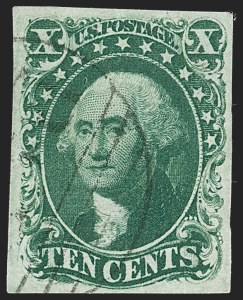 Sale 1227, Lot 2211, 10c-12c 1851-56 Issue (Scott 13-17)
