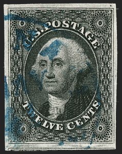 Sale 1227, Lot 2218, 10c-12c 1851-56 Issue (Scott 13-17)