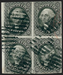 Sale 1227, Lot 2222, 10c-12c 1851-56 Issue (Scott 13-17)