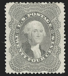 Sale 1227, Lot 2275, 12c-90c 1857-60 Issue (Scott 36-39)
