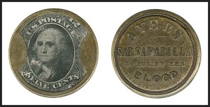 Sale 1227, Lot 2429, Drs. Joanne and Edward Dauer Collection of Encased Postage (EP1/EP58A)