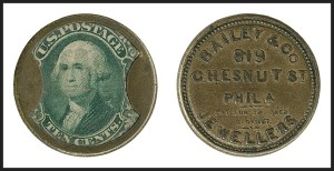 Sale 1227, Lot 2432, Drs. Joanne and Edward Dauer Collection of Encased Postage (EP1/EP58A)