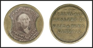 Sale 1227, Lot 2440, Drs. Joanne and Edward Dauer Collection of Encased Postage (EP1/EP58A)