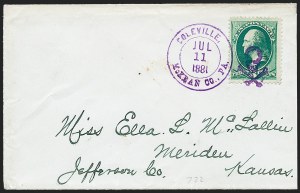 Sale 1227, Lot 2709, Fancy Cancels on the 1869 Pictorial Issue and 1870-88 Bank Notes Issues