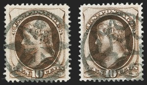 Sale 1227, Lot 2739, Fancy Cancels on the 1869 Pictorial Issue and 1870-88 Bank Notes Issues